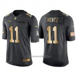 Camiseta NFL Gold Anthracite Dallas Cowboys Wentz Salute To Service 2016 Negro