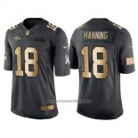 Camiseta NFL Gold Anthracite Denver Broncos Manning Salute To Service 2016 Negro