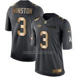 Camiseta NFL Gold Anthracite Tampa Bay Buccaneers Winston Salute To Service 2016 Negro