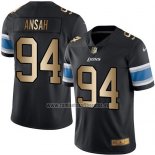 Camiseta NFL Gold Legend Detroit Lions Ansah Negro