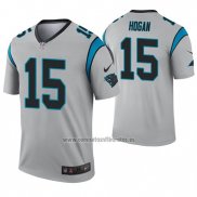 Camiseta NFL Legend Carolina Panthers 15 Chris Hogan Inverted Gris