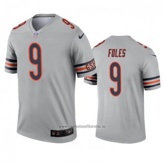 Camiseta NFL Legend Chicago Bears Nick Foles Inverted Gris