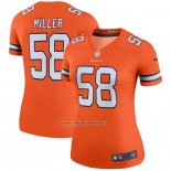 Camiseta NFL Legend Mujer Denver Broncos Von Miller Naranja Color Rush