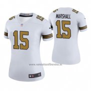 Camiseta NFL Legend Mujer New Orleans Saints Brandon Marshall Blanco Color Rush