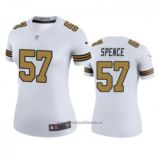 Camiseta NFL Legend Mujer New Orleans Saints Noah Spence Blanco Color Rush