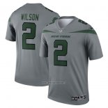 Camiseta NFL Legend New York Jets Zach Wilson Inverted Gris