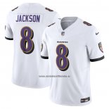 Camiseta NFL Limited Baltimore Ravens Lamar Jackson Vapor F.U.S.E. Blanco