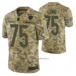Camiseta NFL Limited Chicago Bears 75 Kyle Long 2018 Salute To Service Camuflaje