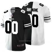 Camiseta NFL Limited Cleveland Browns Personalizada White Black Split