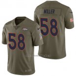 Camiseta NFL Limited Denver Broncos 58 Von Miller 2017 Salute To Service Verde
