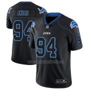 Camiseta NFL Limited Detroit Lions Ezekiel Ansah Negro Color Rush 2018 Lights Out