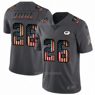 Camiseta NFL Limited Green Bay Packers Savage Retro Flag Negro