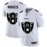 Camiseta NFL Limited Las Vegas Raiders Mariota Logo Dual Overlap Blanco
