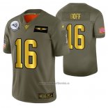 Camiseta NFL Limited Los Angeles Rams Jared Goff 2019 Salute To Service Verde1