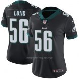Camiseta NFL Limited Mujer Philadelphia Eagles 56 Long Negro