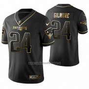 Camiseta NFL Limited New England Patriots Stephon Gilmore Golden Edition Negro