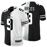 Camiseta NFL Limited New Orleans Saints Brees Black White Split