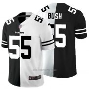 Camiseta NFL Limited Pittsburgh Steelers Bush Black White Split