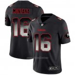 Camiseta NFL Limited San Francisco 49ers Montana Smoke Fashion Negro