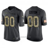 Camiseta NFL Limited Seattle Seahawks Personalizada 2016 Salute To Service Negro