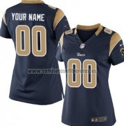 Camiseta NFL Mujer Los Angeles Rams Personalizada Negro