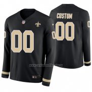 Camiseta NFL New Orleans Saints Personalizada Negro Therma Manga Larga