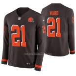 Camiseta NFL Therma Manga Larga Cleveland Browns Denzel Ward Marron