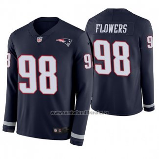 Camiseta NFL Therma Manga Larga New England Patriots Trey Flowers Azul