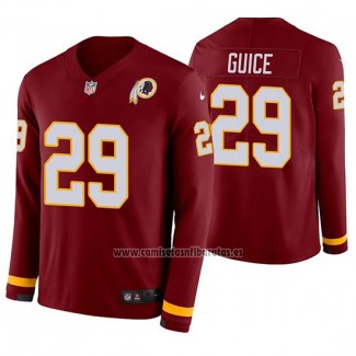 Camiseta NFL Therma Manga Larga Washington Commanders Derrius Guice Rojo