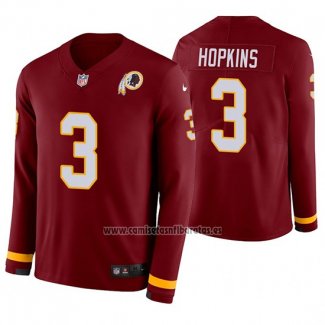 Camiseta NFL Therma Manga Larga Washington Commanders Dustin Hopkins Rojo