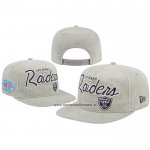 Gorra Las Vegas Raiders Super Bowl XVIII Cord Golfer Snapback Gris
