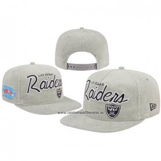 Gorra Las Vegas Raiders Super Bowl XVIII Cord Golfer Snapback Gris