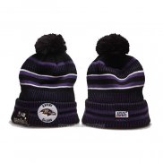 Gorro Beanie Baltimore Ravens 100th Violeta