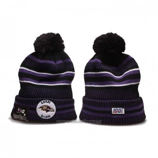 Gorro Beanie Baltimore Ravens 100th Violeta