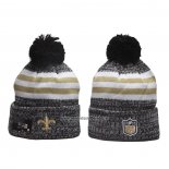 Gorro Beanie New Orleans Saints Sideline Negro Gris