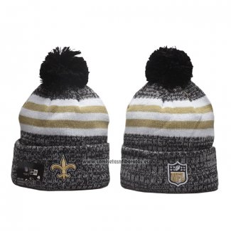 Gorro Beanie New Orleans Saints Sideline Negro Gris