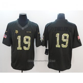 Camiseta NFL Anthracite Minnesota Vikings 19 Thielen Negro