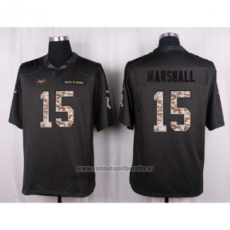 Camiseta NFL Anthracite New York Jets Marshall 2016 Salute To Service