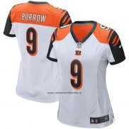 Camiseta NFL Game Mujer Cincinnati Bengals Joe Burrow Blanco