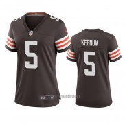 Camiseta NFL Game Mujer Cleveland Browns Case Keenum Marron