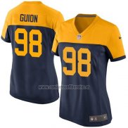 Camiseta NFL Game Mujer Green Bay Packers Guion Negro Amarillo
