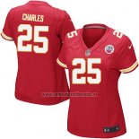 Camiseta NFL Game Mujer Kansas City Chiefs Charles Rojo