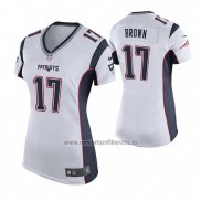 Camiseta NFL Game Mujer New England Patriots Antonio Brown Blanco