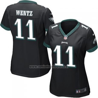 Camiseta NFL Game Mujer Philadelphia Eagles Wentz Negro