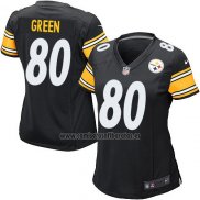 Camiseta NFL Game Mujer Pittsburgh Steelers Green Negro