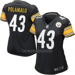 Camiseta NFL Game Mujer Pittsburgh Steelers Polamalu Negro
