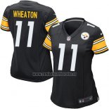 Camiseta NFL Game Mujer Pittsburgh Steelers Wheaton Negro