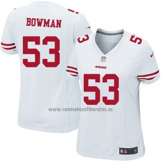 Camiseta NFL Game Mujer San Francisco 49ers Bowman Blanco