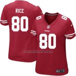 Camiseta NFL Game Mujer San Francisco 49ers Rice Rojo