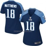 Camiseta NFL Game Mujer Tennessee Titans Matthews Azul Oscuro